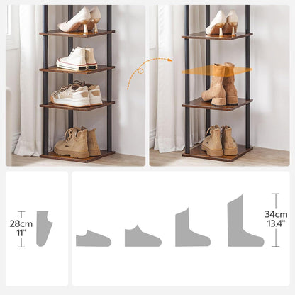 Schuhregal 8-lagiges Eckschuhregal Schuhablage Schuhschrank