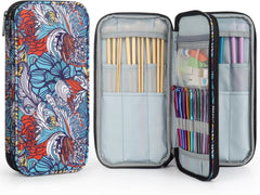 Stricknadeln Häkelnadeln Aufbewahrungsetui Organizer Tasche Blaues