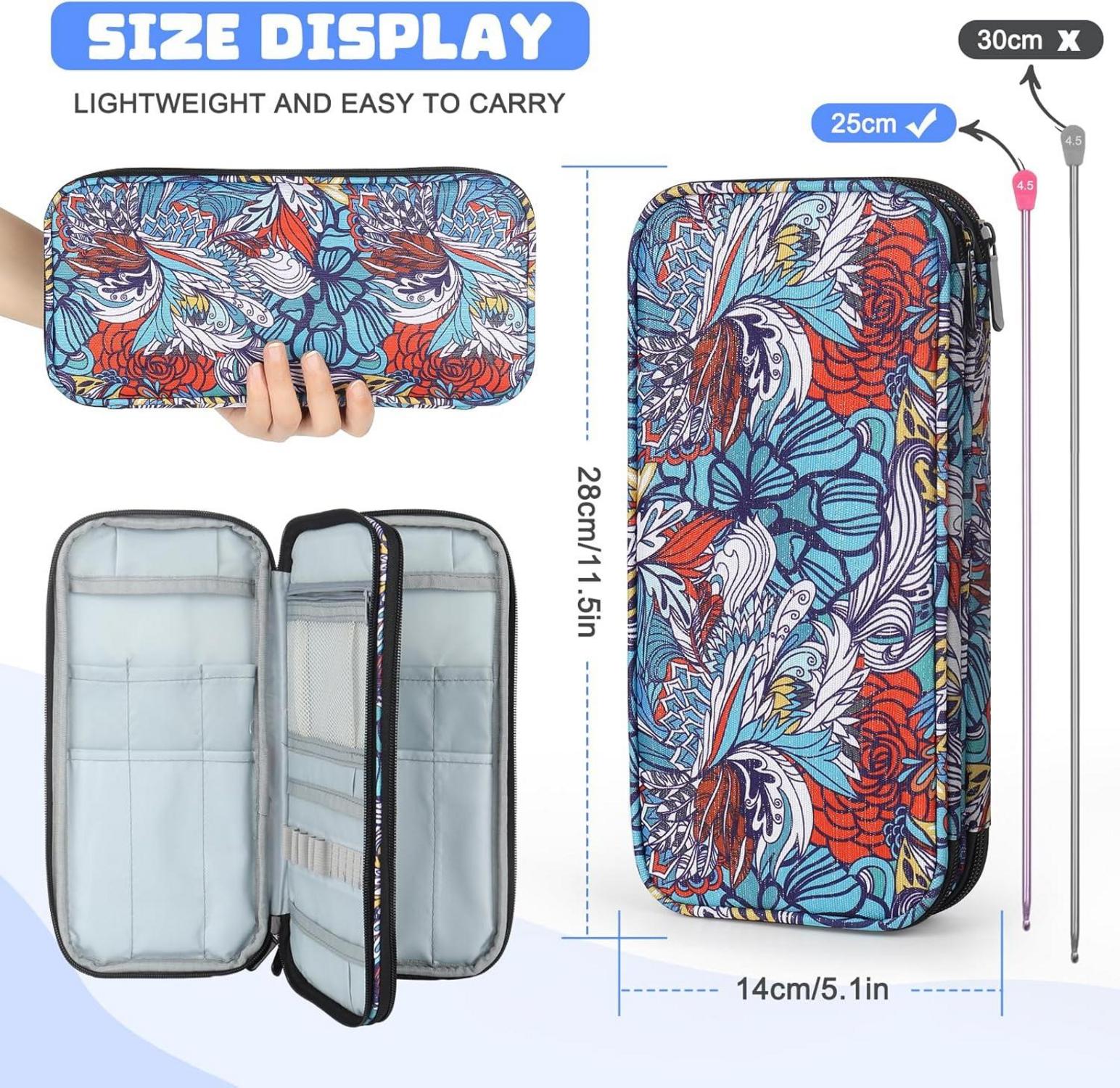 Stricknadeln Häkelnadeln Aufbewahrungstasche Organizer Blau Totem