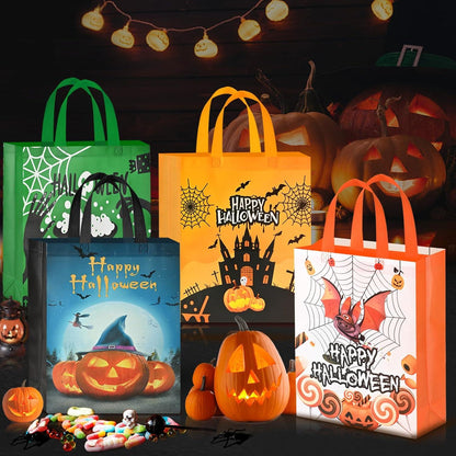Halloween Geschenktüte Groß 6 Stk Süßigkeitstasche Griffen Trick Treat