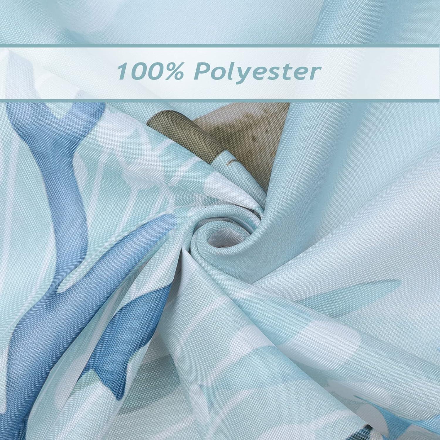 Duschvorhang Meeresschildkröte Blauer Ozean 180x200 Anti-Schimmel Polyester