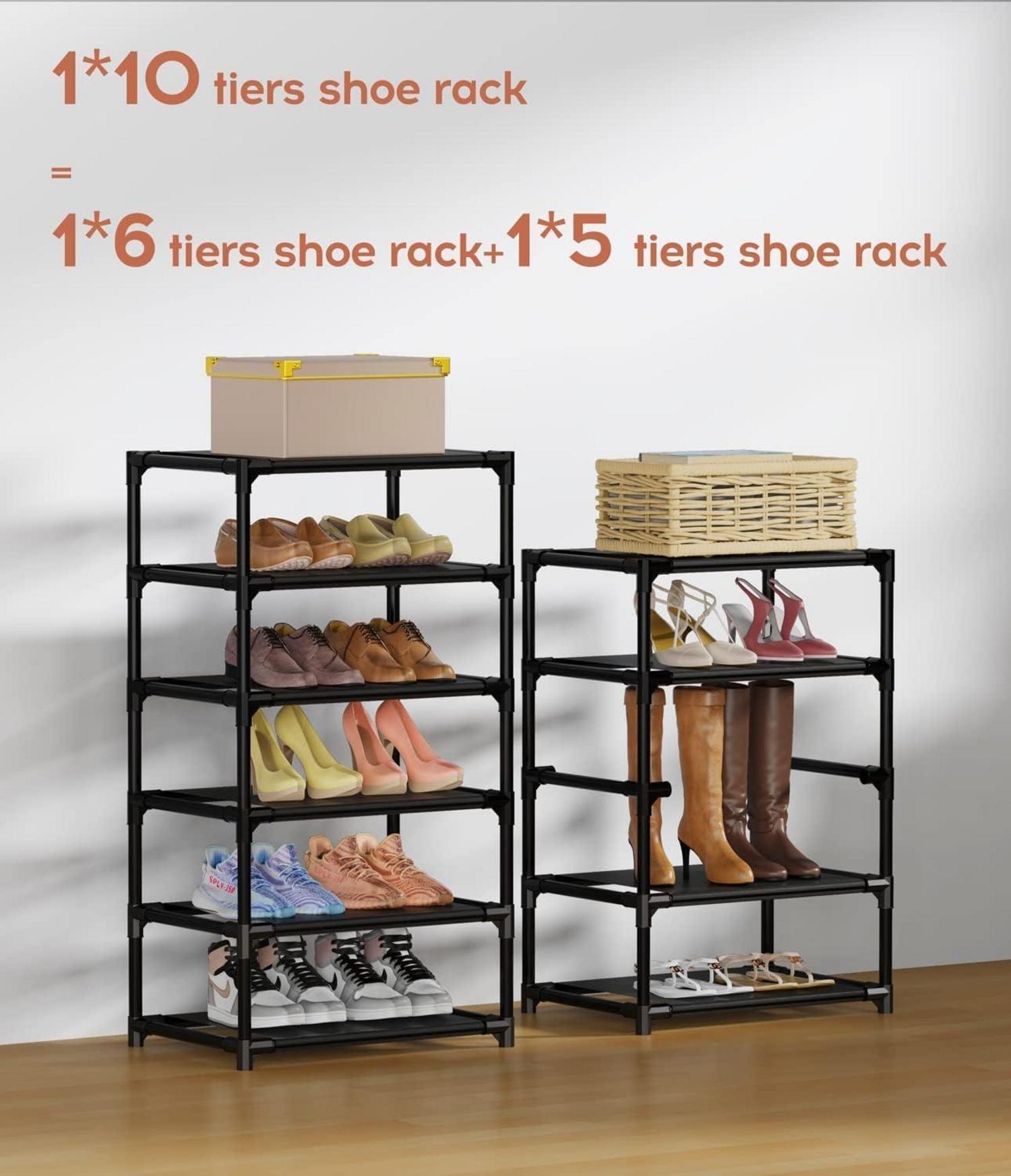 Schuhregal 10 Ebenen Staubdichter Überzug 20-22 Paar Schuhe