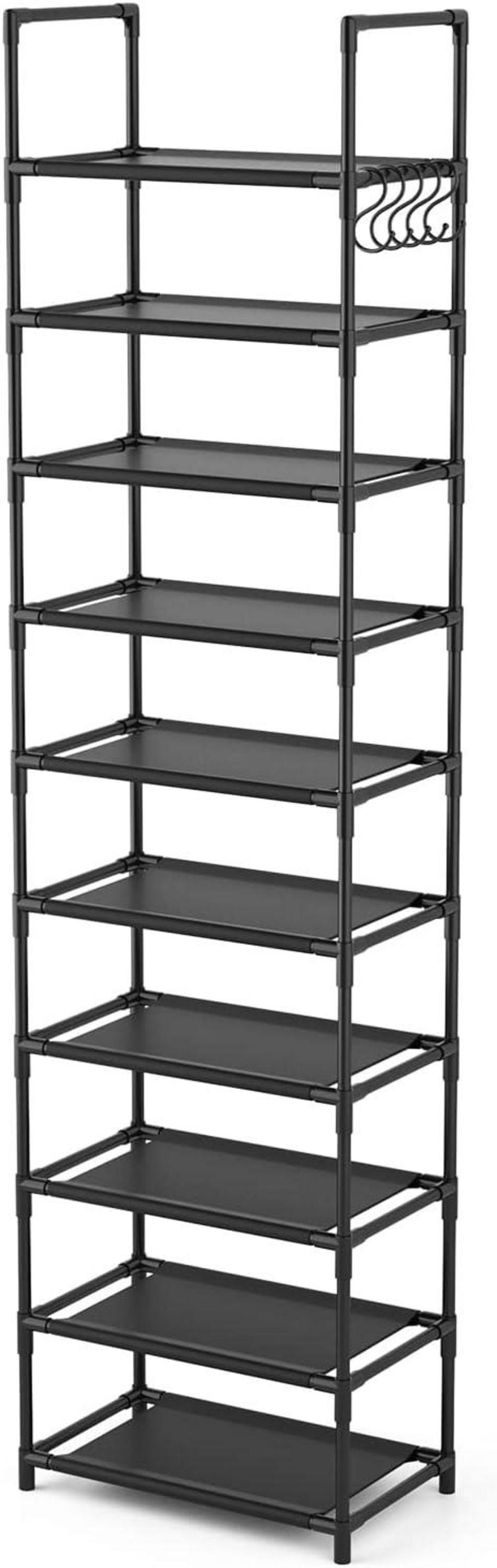 Vicye Schuhregal mit 10 Ebenen, Schuh-Organizer für 20-25 Paar Schuhe, offener Schuhschrank hoch, Schuhständer