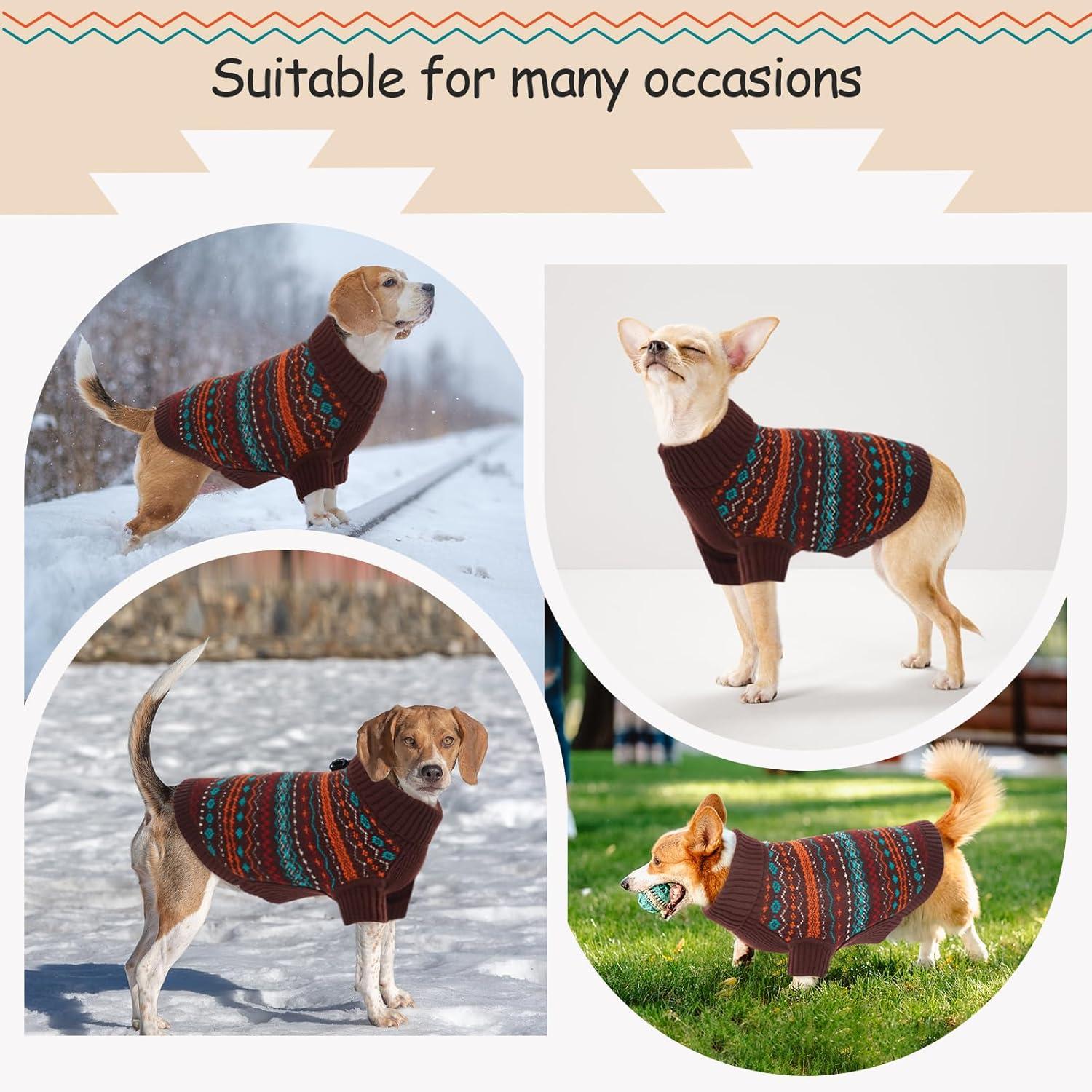 Hundepullover für kleine und mittelgroße Hunde, weich & warm, mit