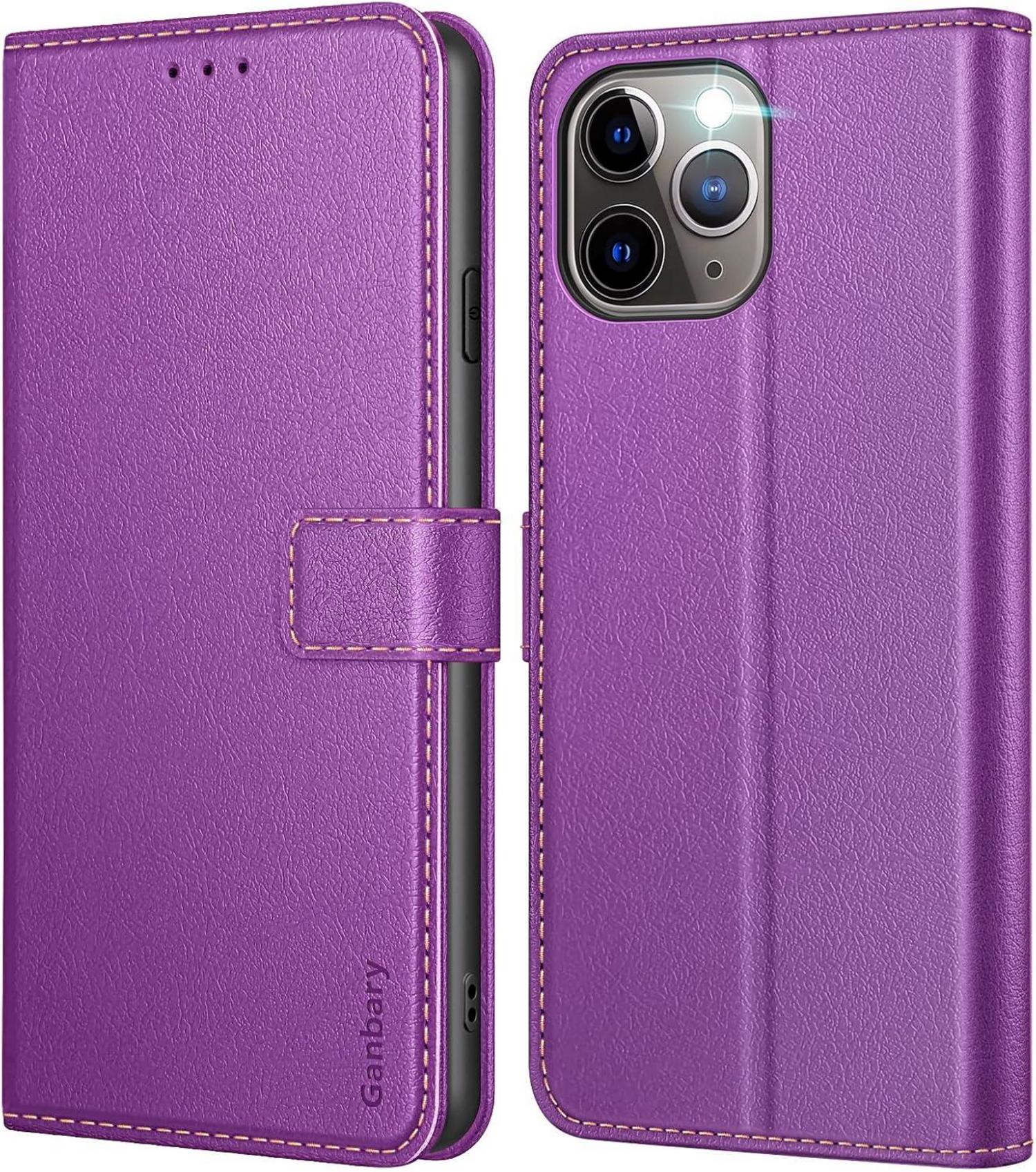 iPhone 11 Pro Handyhülle Leder Klapphülle mit Kartenfächern