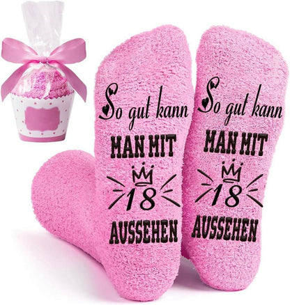 Flauschige Geschenkideen Lustige Kuschelsocken Damen 39-42 Geburtstag