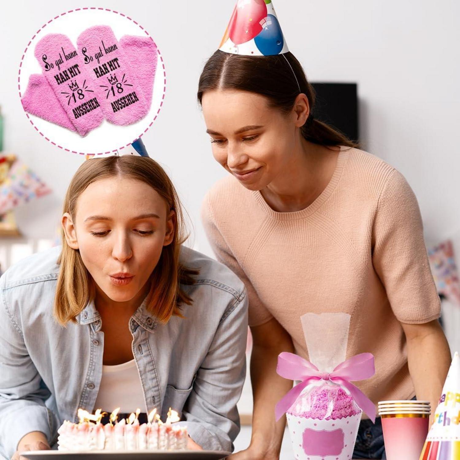 Geschenkideen Damen Geburtstag Kuschelsocken Antirutsch So gut kann MAN MIT 18