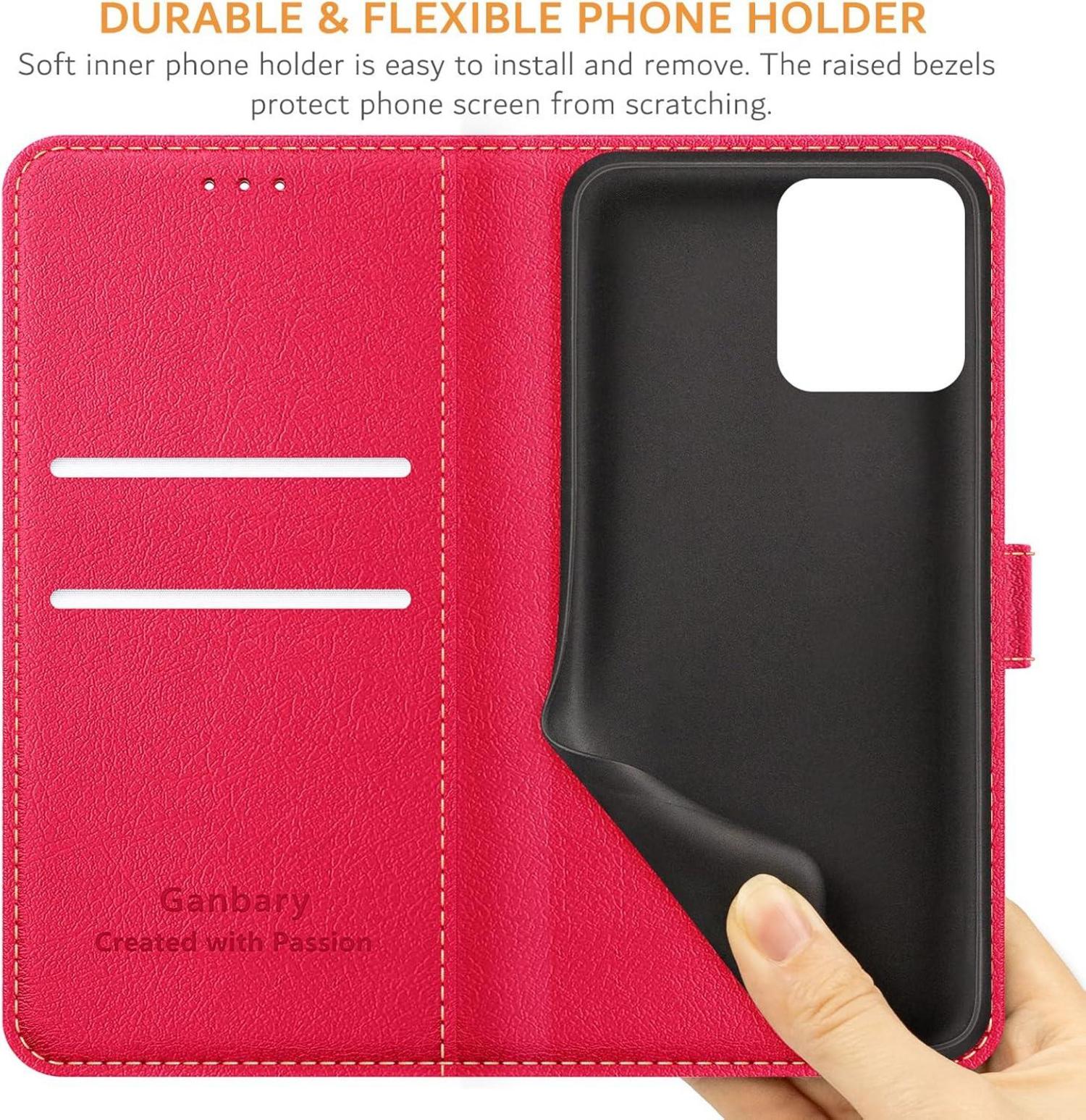 Handyhülle für iPhone 11 Pro Premium Leder Klapphülle Schutzhülle Rot