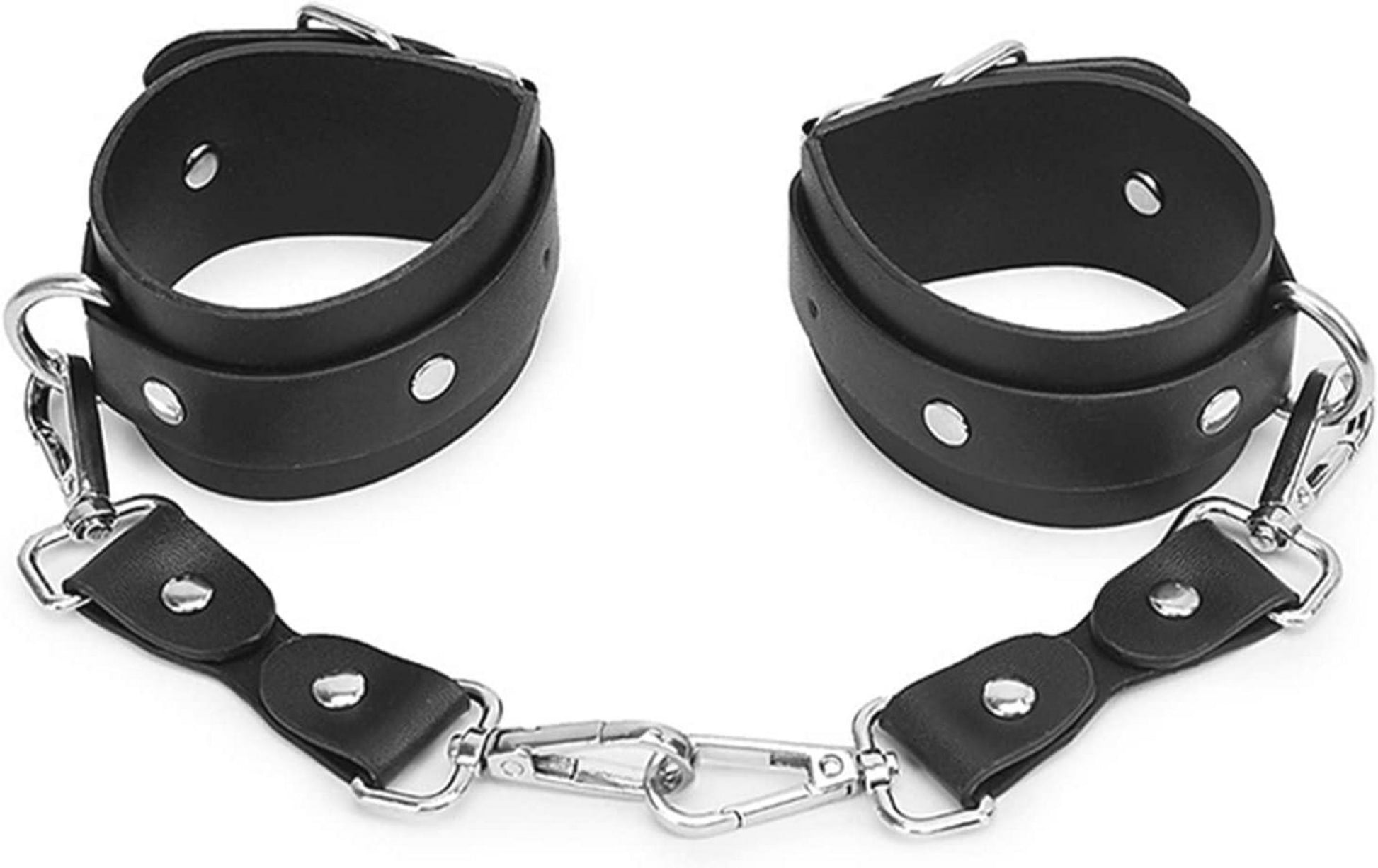 BDSMYOU Damen Punk Harness Leder Bondage Set Handfesseln Gothic
