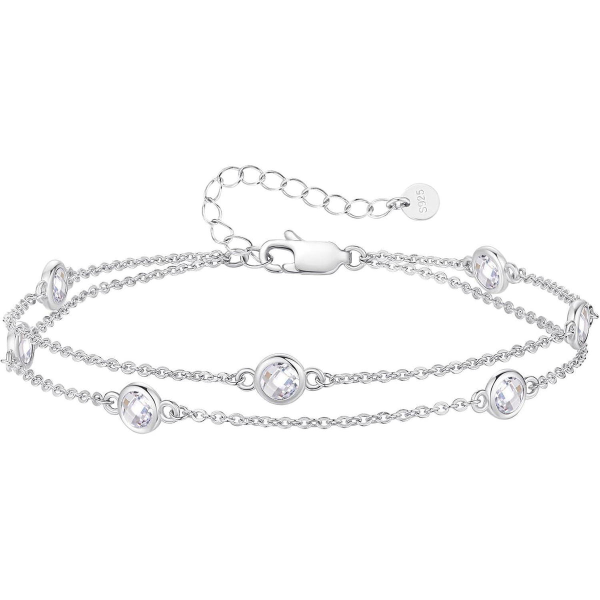 Silber Armband Damen 925 mit Zirkonia – Verstellbar & Zeitlos