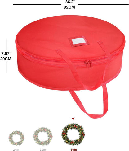 Rote Weihnachtskranz Aufbewahrungstasche Wasserdicht mit