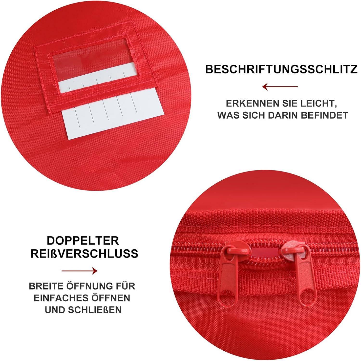 Weihnachtskranz Aufbewahrungstasche 36 Zoll Rotes Oxford-Gewebe 92x20cm