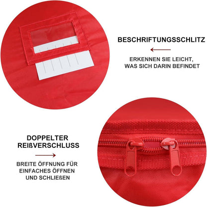 Weihnachtskranz Aufbewahrungstasche 36 Zoll Rotes Oxford-Gewebe 92x20cm