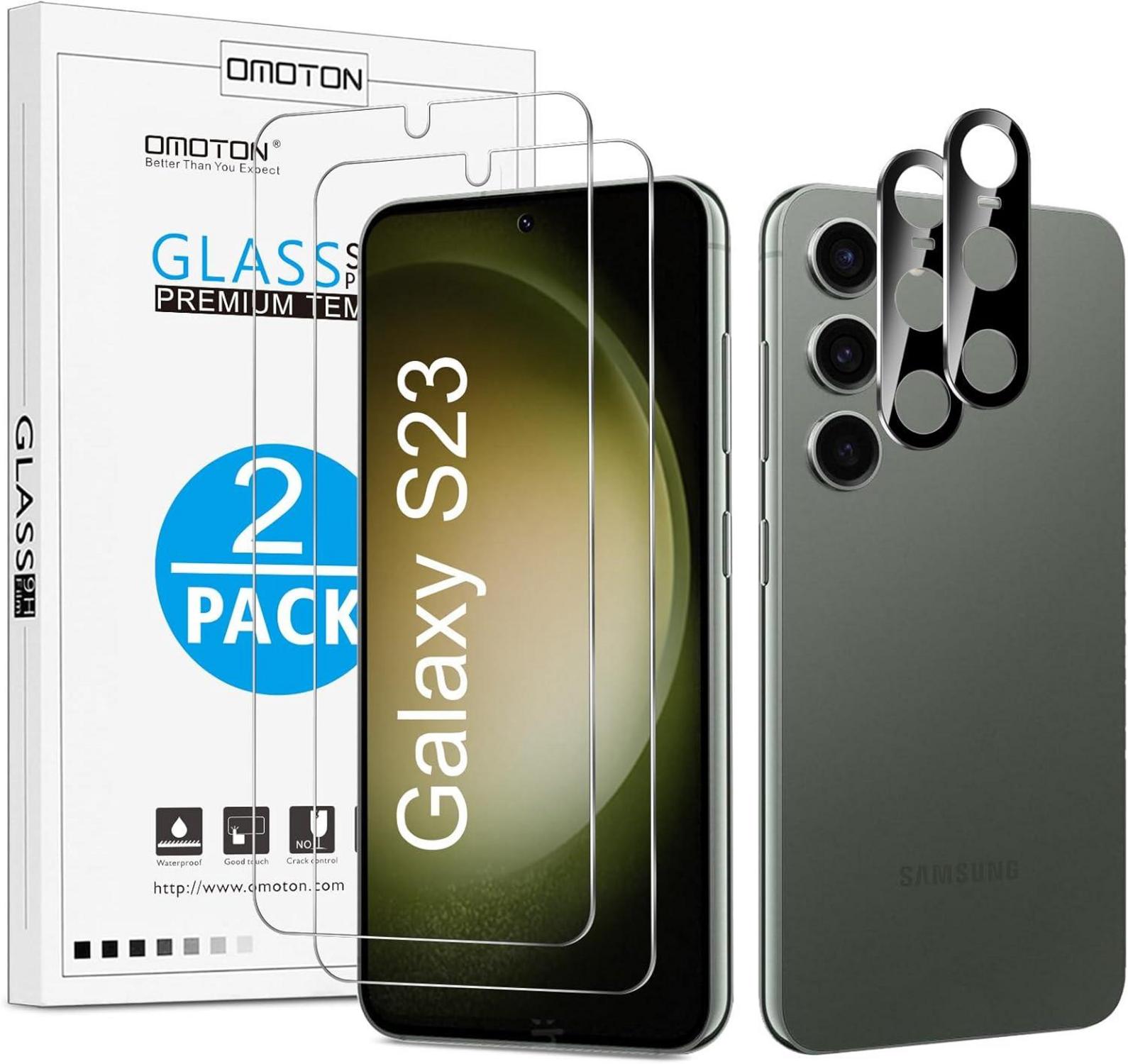 Panzer Schutzglas für Samsung Galaxy S23, 2+2 Stück