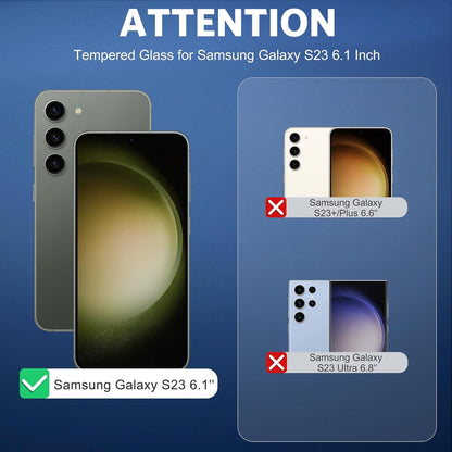 Panzer Schutzglas für Samsung Galaxy S23, 2+2 Stück