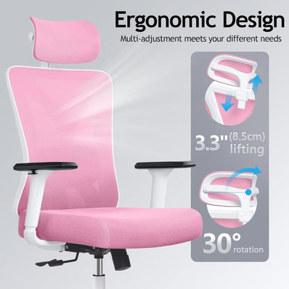 Ergonomischer Bürostuhl mit Schaukelfunktion und Lendenwirbelstütze