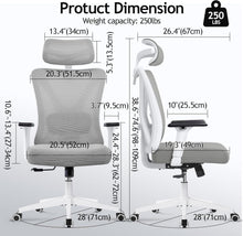Ergonomischer Bürostuhl mit Verstellbarer Kopfstütze und