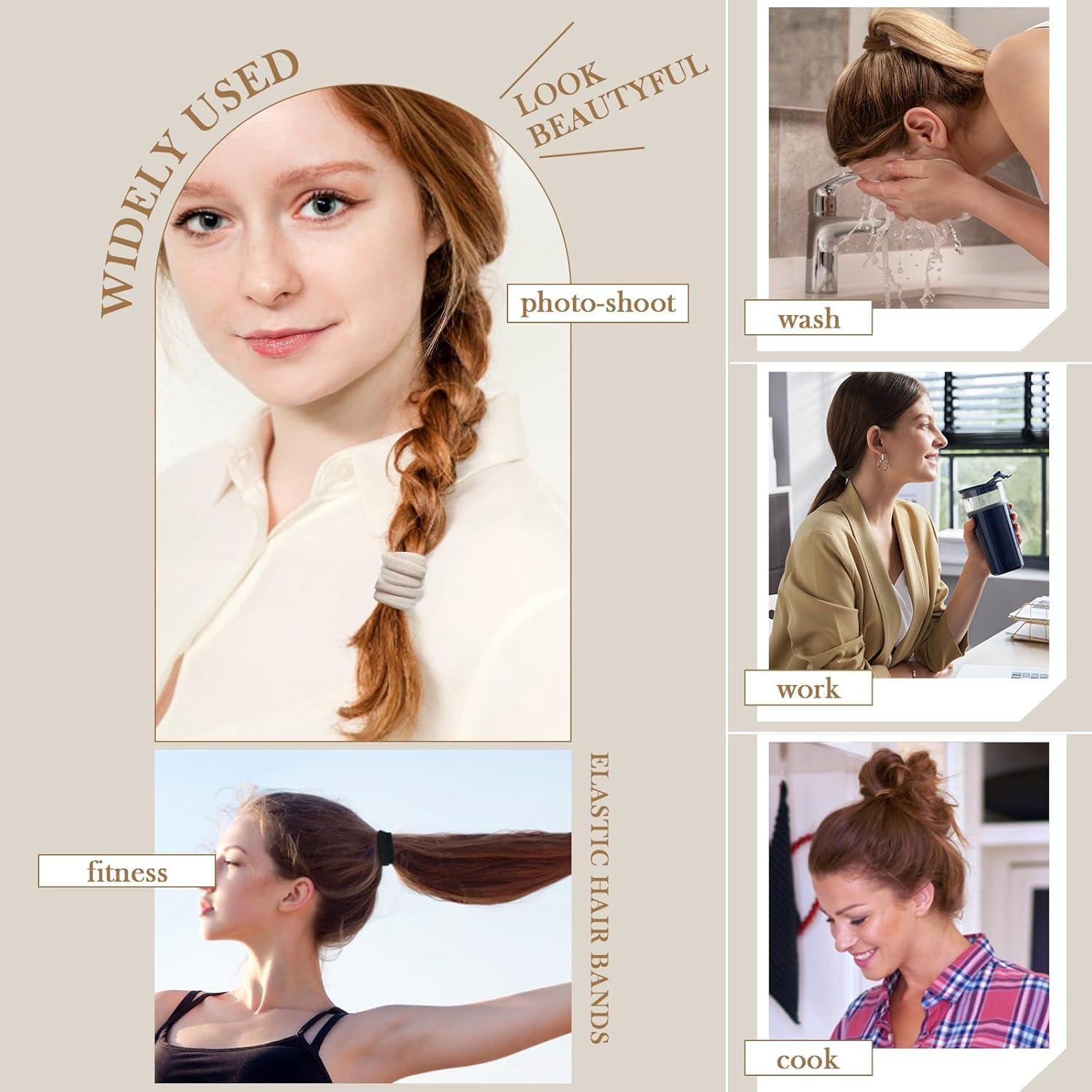 30 Stück Damen Haargummi Set Pferdeschwanz Elastisch Haarbänder in 5 Farben