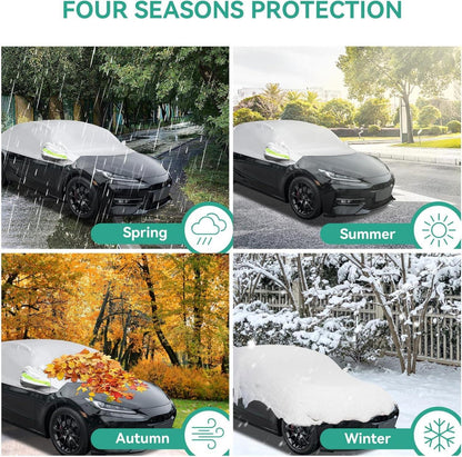 Halbgarage Auto SUV Ninonly Wasserdicht Outdoor Winter Haken Riemen