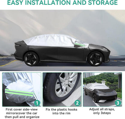 Auto Halbgarage SUV Wasserdicht Outdoor Winter 4.2-5.4M Silber