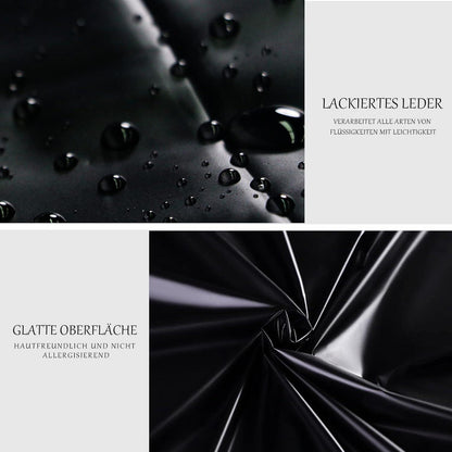 Wasserdichtes Lack Sex Bettlaken 200x130cm, Fesseln Set