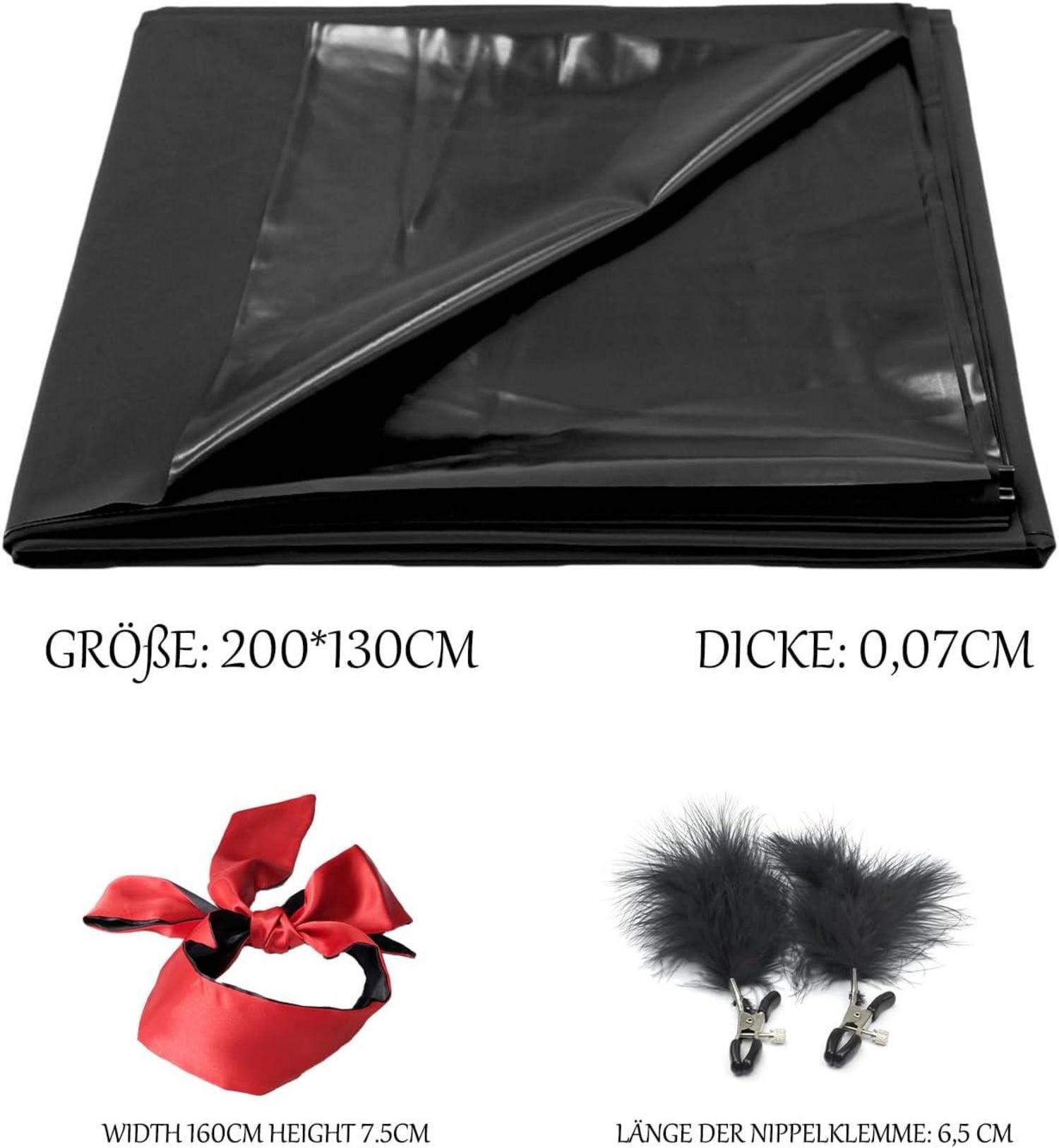 Wasserdichtes Lack Sex Bettlaken 200x130 cm BDSM Set