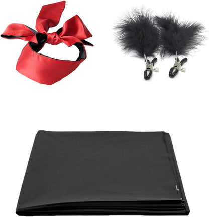Wasserdichtes Lack Bettlaken Set für Paare 200x130cm BDSM Sex Spielzeug