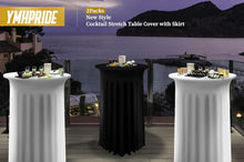 2er Pack Schwarz Cocktail Spandex Stretch Tischdecke mit