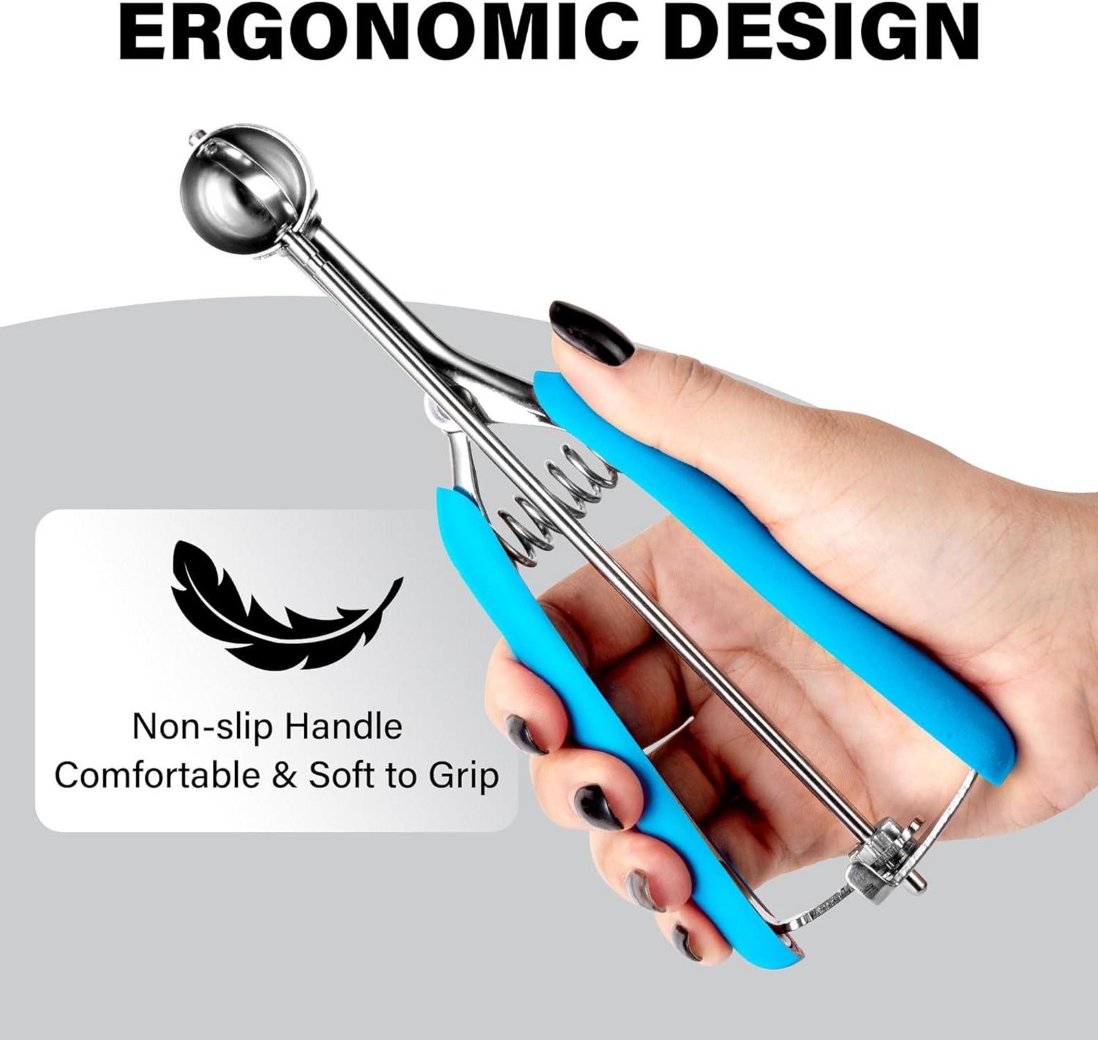 Eisportionierer Edelstahl 2,5cm Auslöser Komfort Griff Eiscremekugel