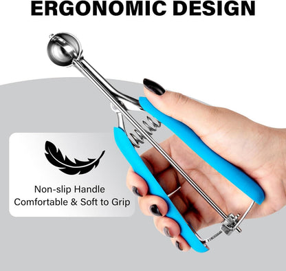 Eisportionierer Edelstahl 2,5cm Auslöser Komfort Griff Eiscremekugel