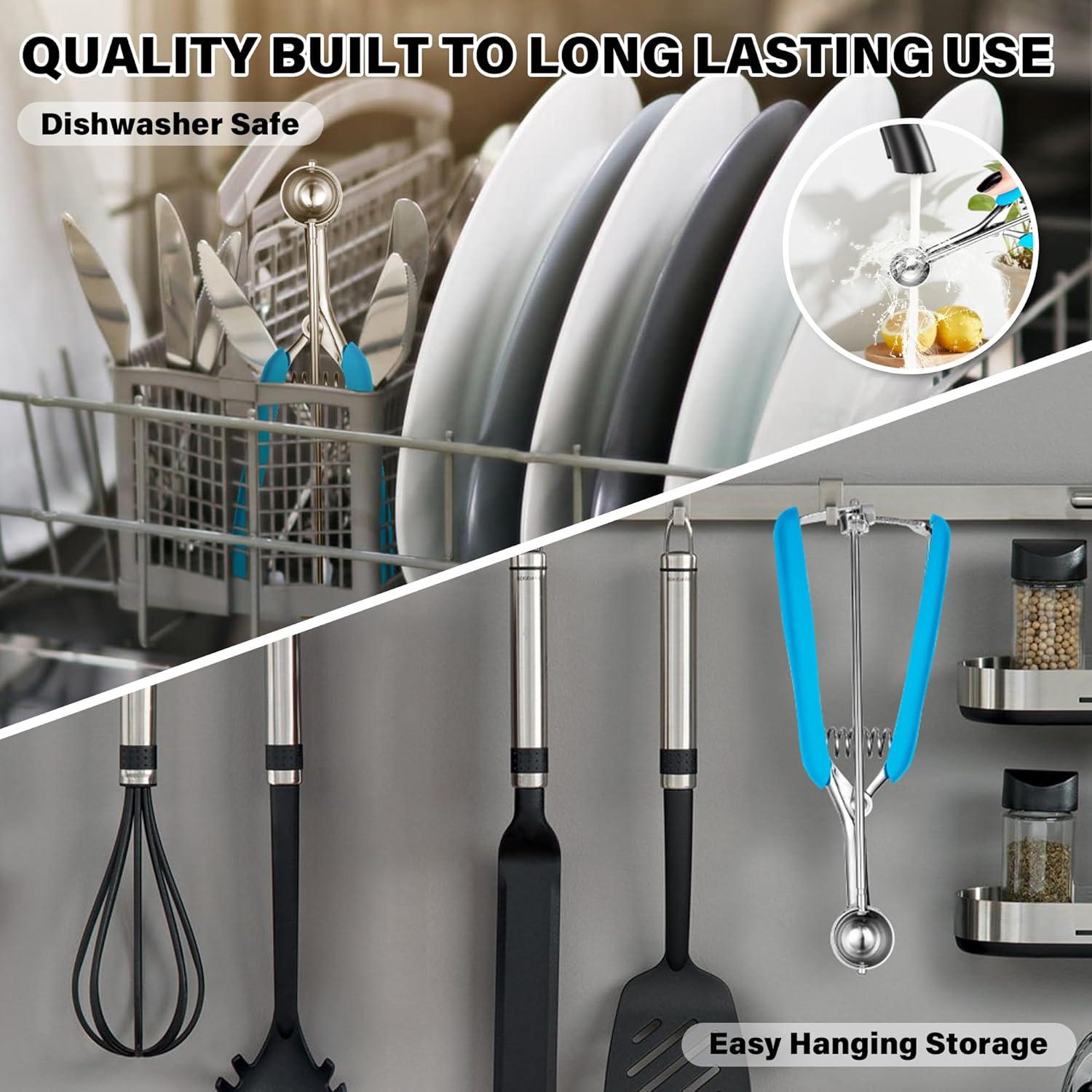 Eisportionierer Edelstahl mit Auslöser und Komfortablem Griff 2,5 cm