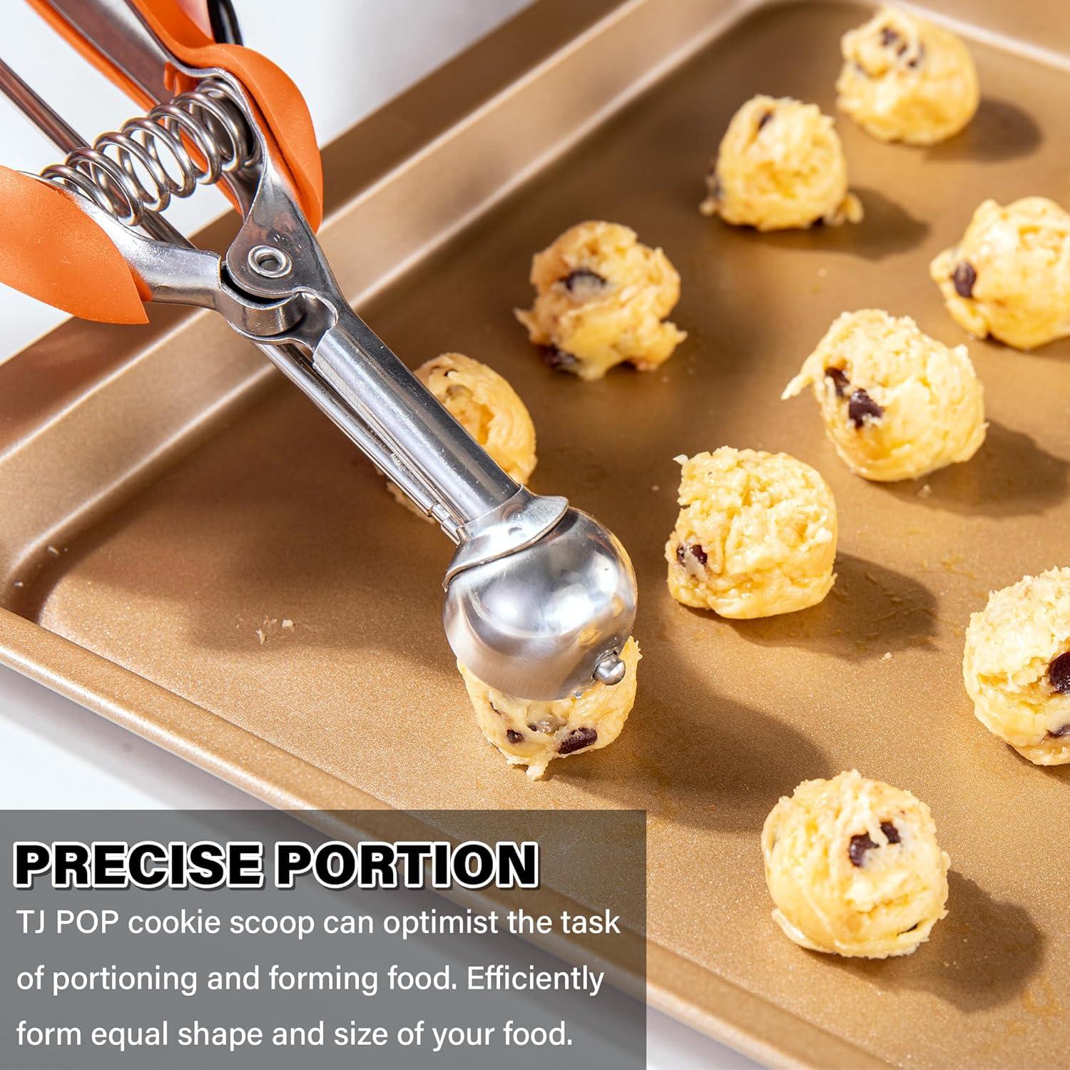 Eisportionierer Edelstahl 2,5 cm Extra Klein mit Auslöser und Griff