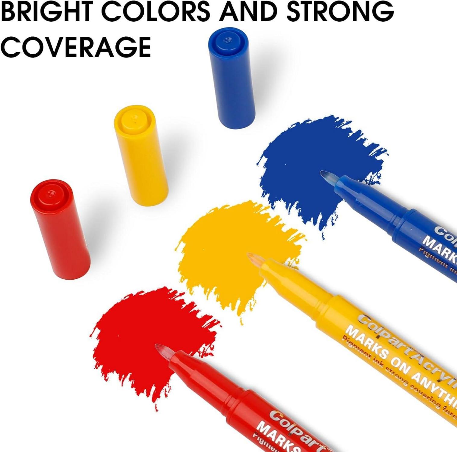 12Colors Acrylic Paint Marker Set Fine Tip for DIY Crafts Art