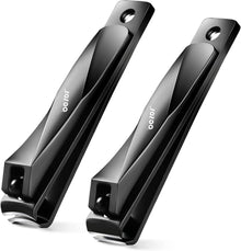 Nagelknipser aus Edelstahl für dicke Nägel, schwarz, ergonomisch
