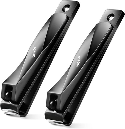 Nagelknipser aus Edelstahl für dicke Nägel, schwarz, ergonomisch