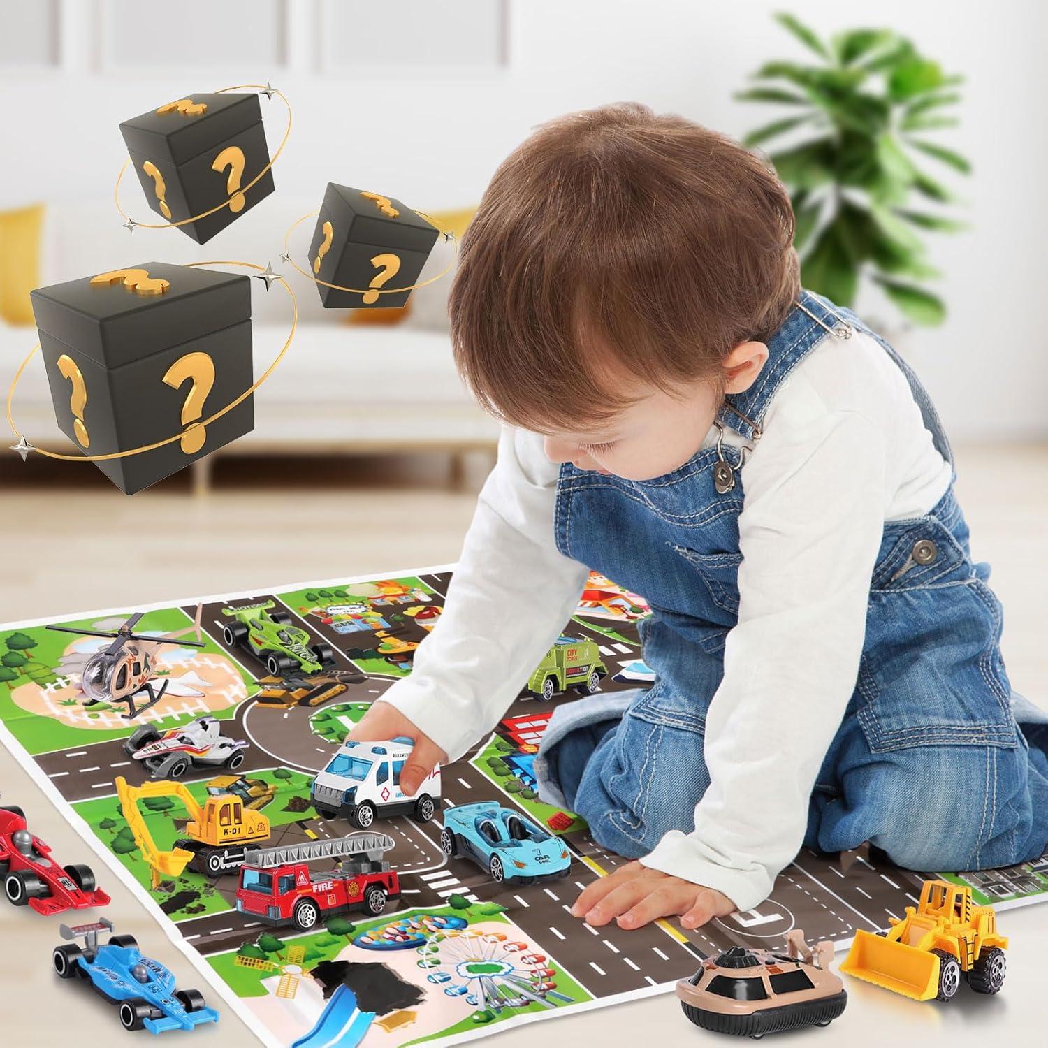 Adventskalender Spielzeugfahrzeug 24-teilig für Kinder Jungen 2024