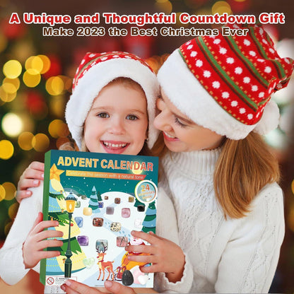 Adventskalender 2024 Kinder Kristalle Mineralien Edelsteine