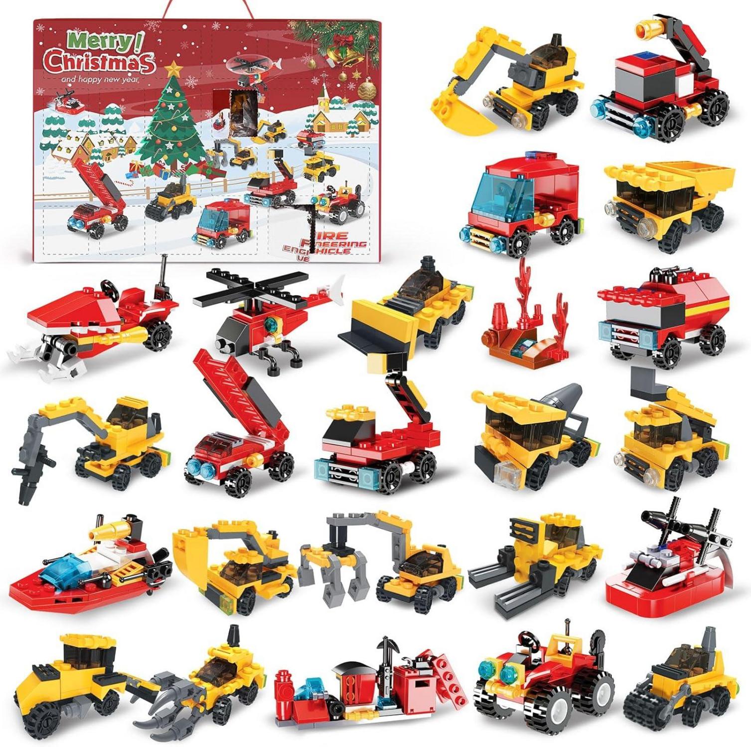 Adventskalender Bausteinspielzeug für Kinder Weihnachts-Countdown