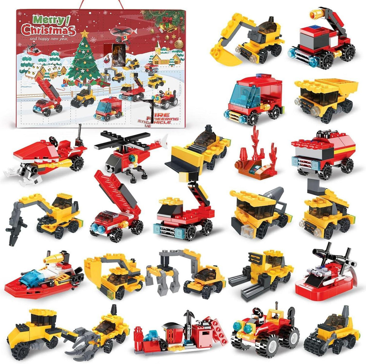 Adventskalender Bausteinspielzeug für Kinder Weihnachts-Countdown