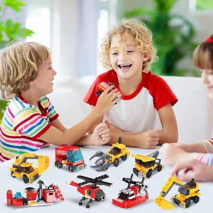 Adventskalender 2024 Kinder Feuerwehrauto-Bausteinspielzeug 24 Tage Geschenke Weihnachts-Countdown