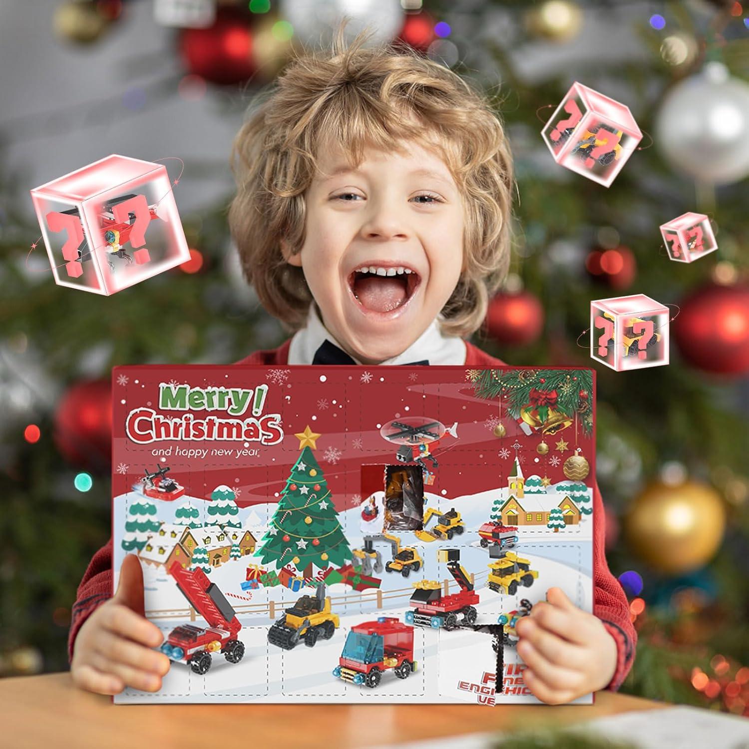 Adventskalender 2024 Feuerwehr Technik Bausteine Kinder Jungen Mädchen