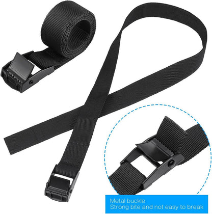 Hejo Spanngurte Kurz 6er Set 65cm Schwarz - Verstellbare Zurrgurte mit Klemmschloss