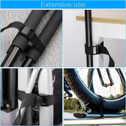 Hejo Spanngurte Kurz 6er Set 65cm Schwarz - Verstellbare Zurrgurte mit Klemmschloss