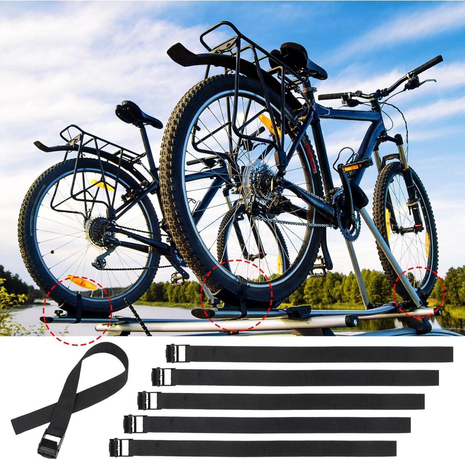 Hejo 6er Pack Spanngurte Kurz 40cm - Rostfreie Zurrgurte mit Klemmschloss - Schwarz