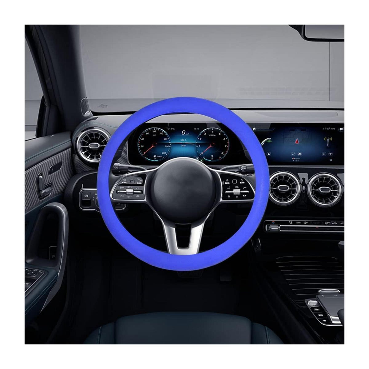 Rutschfeste Silikon Lenkradhülle – Atmungsaktiv & Komfortabel (Blau)