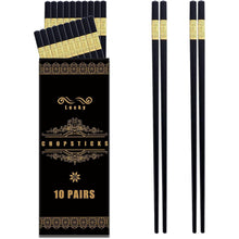 Wiederverwendbare Essstäbchen 10 Paare RuYi Schwarz