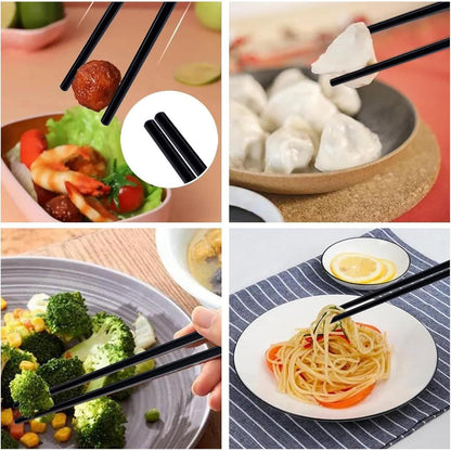 Wiederverwendbare Essstäbchen 10 Paare RuYi Schwarz