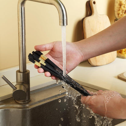 Wiederverwendbare Essstäbchen 10 Paare RuYi Schwarz