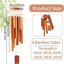 Bambus Windspiel Garten Hängend 6 Rohre Handgefertigt