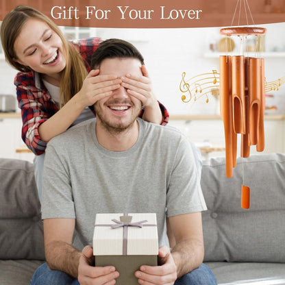 Bambus Windspiel Garten Hängend 6 Rohre Handgefertigt